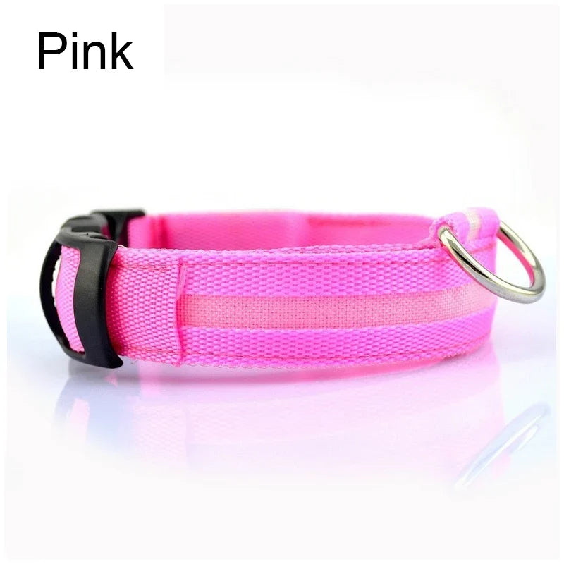 Reflective Nylon LED Pet Dog Collar Safety - ProPawPet.com