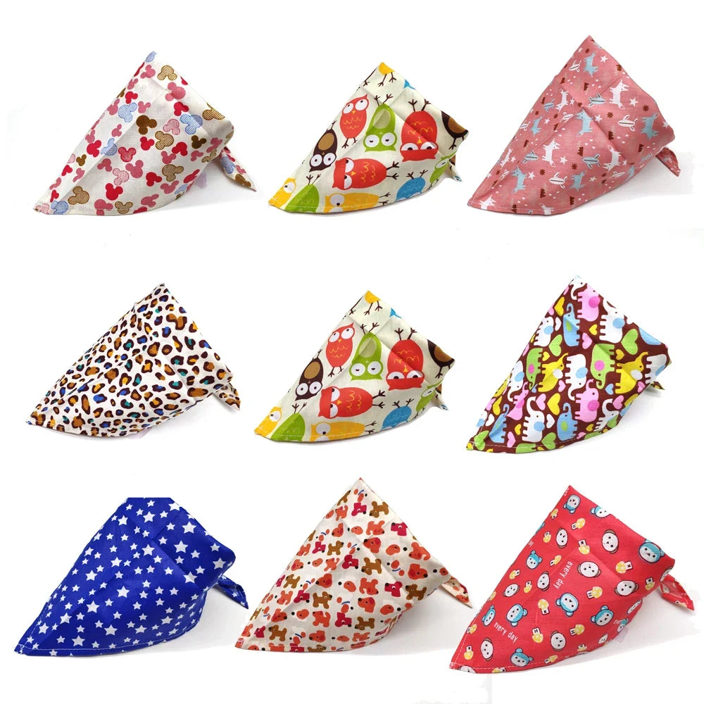 60pcs 100% Cotton Dog Bandanas Bulk Best - ProPawPet.com