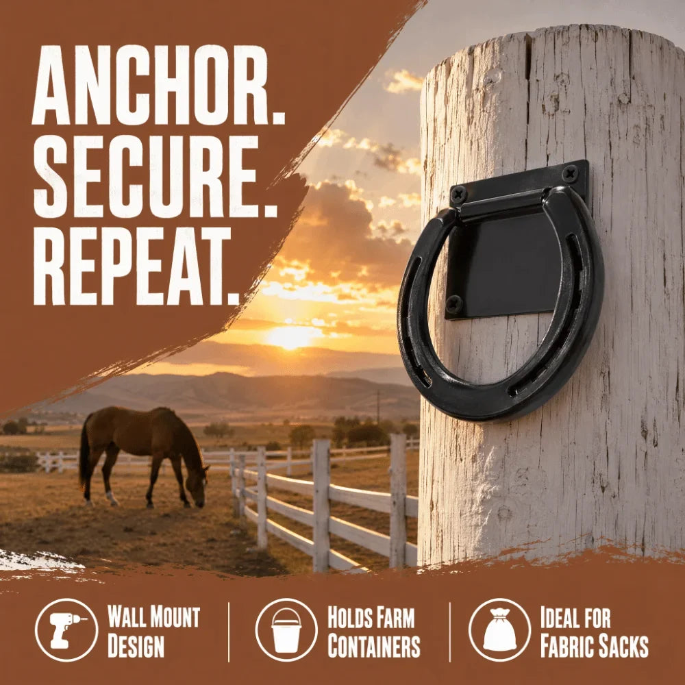 2Sets Solid Horse Tie Rings Black Coated - ProPawPet.com