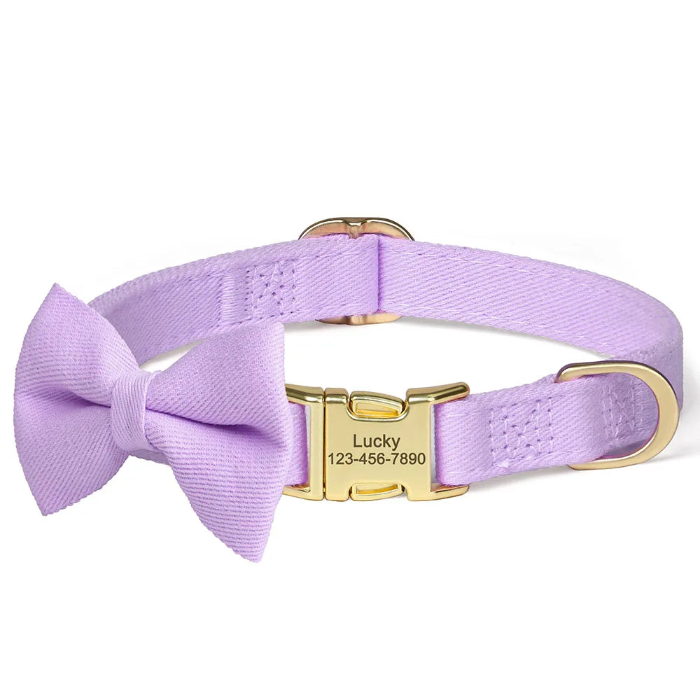 Personalized Dog Collar Cute Bowtie Dog - ProPawPet.com
