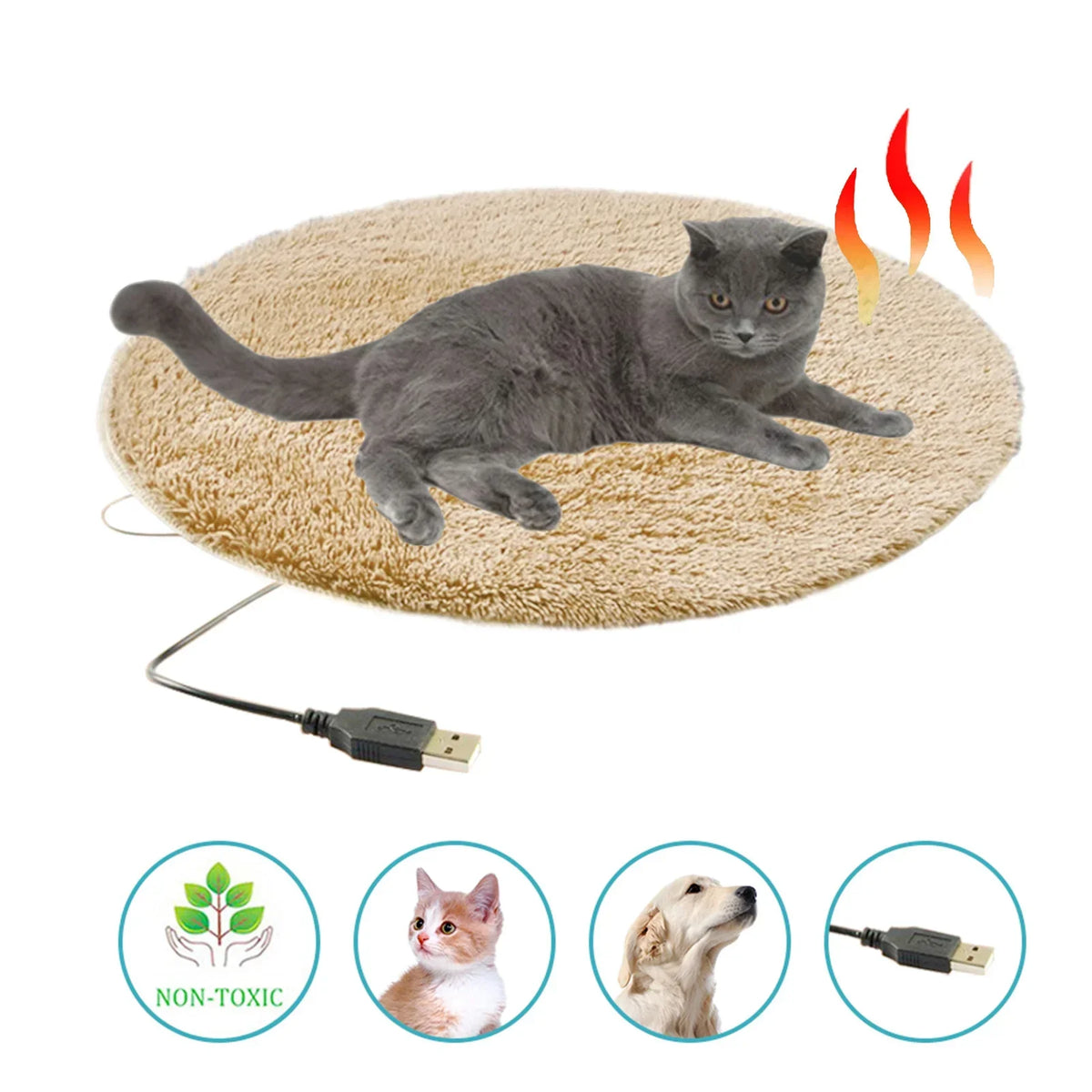 Electric USB Pad Constant Temperature Pet Bed – 3 Colors