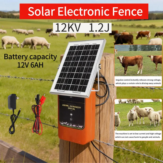12KV 1.2J 10KM Solar Electric Fence - ProPawPet.com