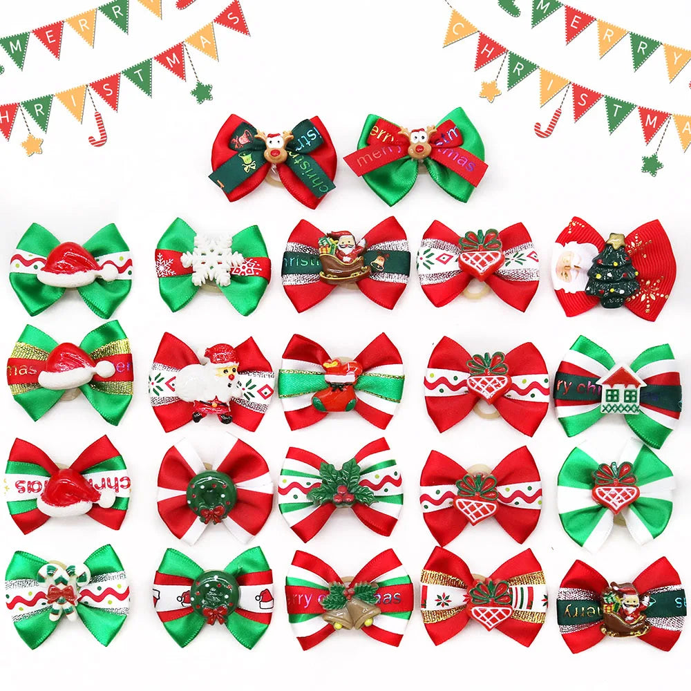 Puppy Bows 10 20 Handmade Dog Hair Accessories – 3 Sizes