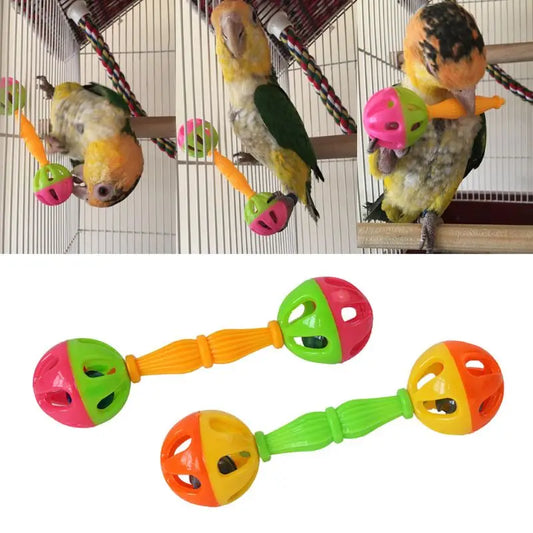 2 Pack Bird Parrot Toy Colorful Dual Ball - ProPawPet.com