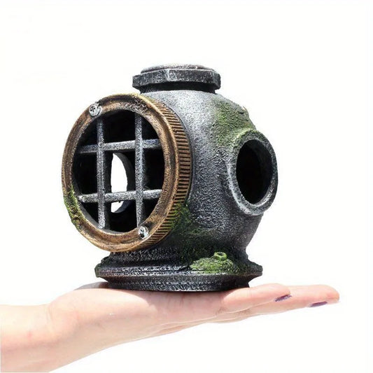 1pc Resin Diving Helmet Wreck Aquarium Fish - ProPawPet.com
