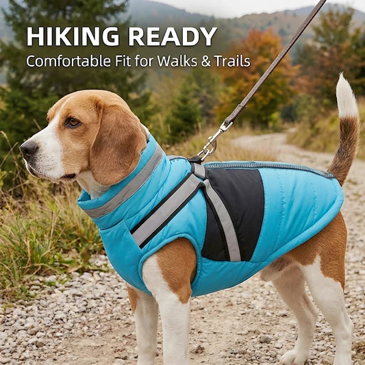 Pet Dog Winter Jacket With Harness D‑Ring - ProPawPet.com