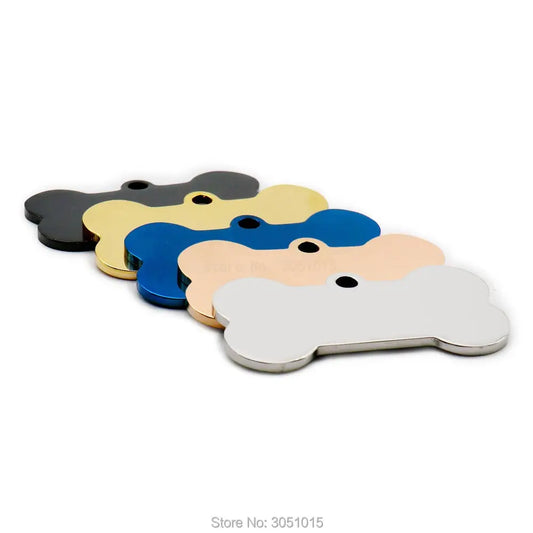 100pcs Bone Pet ID Tag Blank Engraved - ProPawPet.com