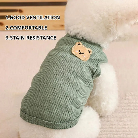 1pc Green Bear Vest Pet Dog Clothes Cat - ProPawPet.com