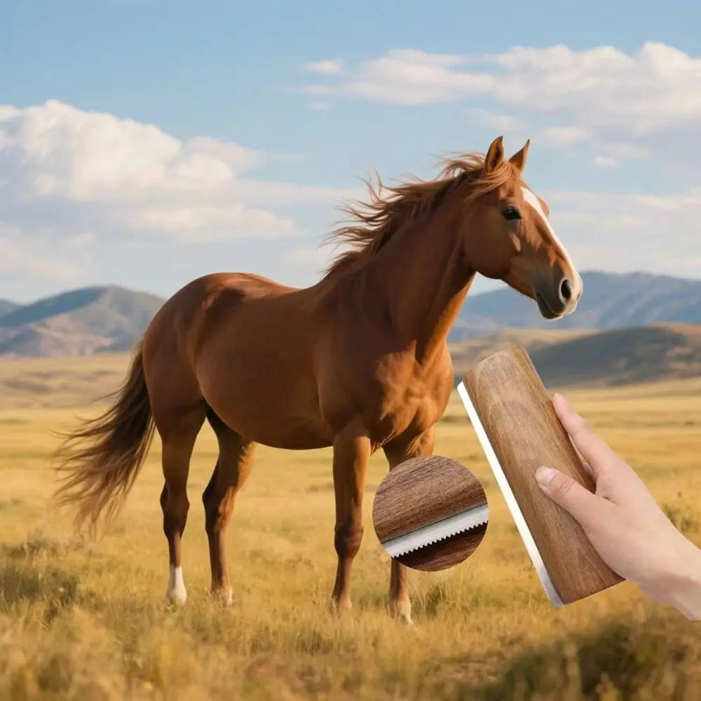 1Pcs New Wooden Handle Horse Grooming Brush - ProPawPet.com