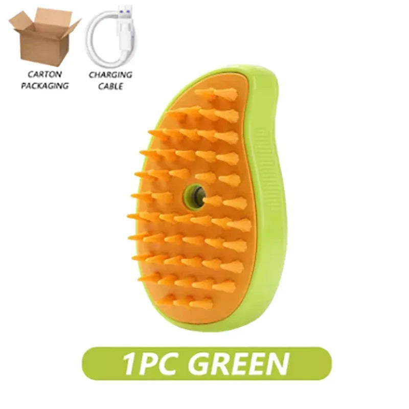 Silicone Steam Hair Removal Grooming Brush Electric Spray