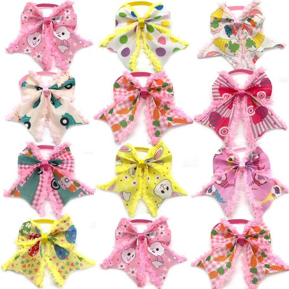 30 Easter Pet Puppy Collars Dog Bow Ties Adjustable Grooming – 2 Sizes