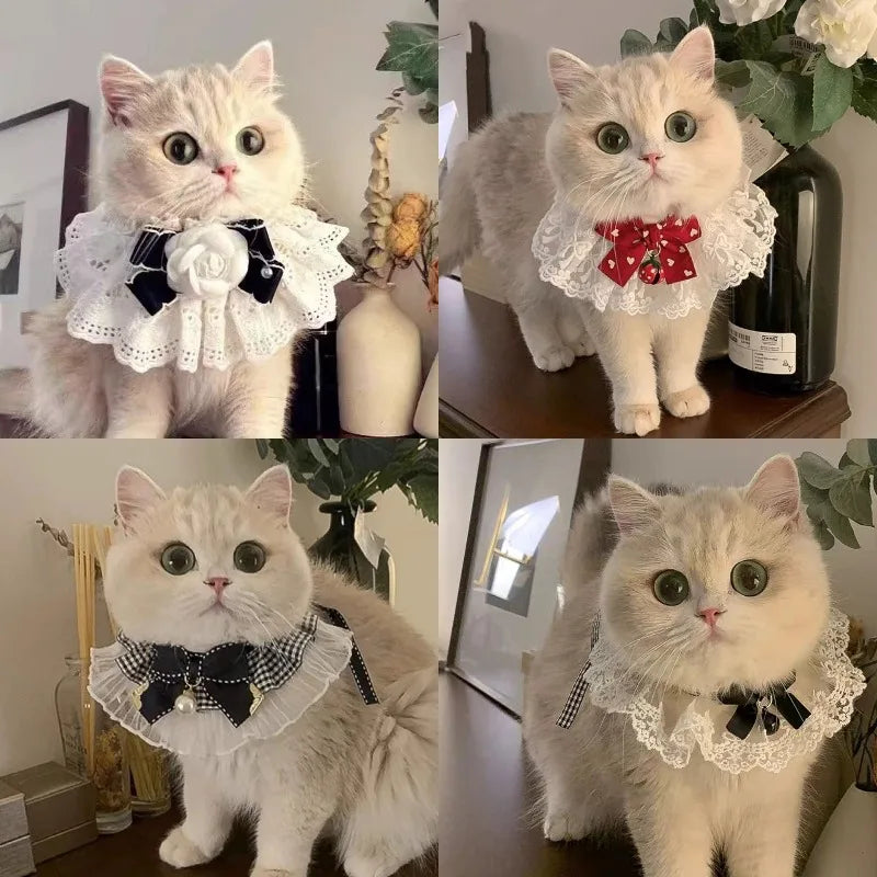 Cat Dog Collar Silk Wedding Cat Puppy Ribbon - ProPawPet.com