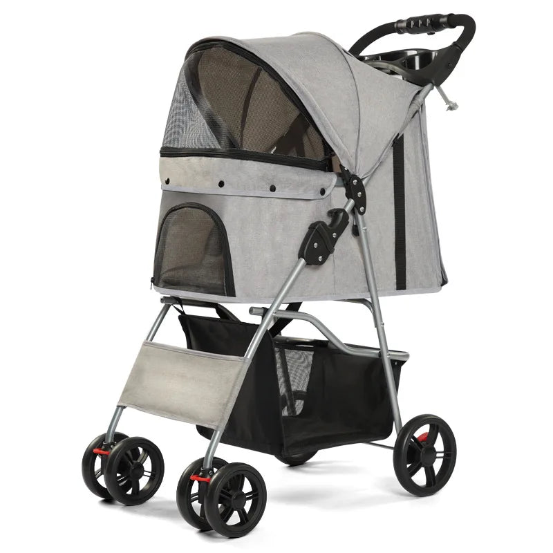 Portable Outdoor Pet Stroller Cart Foldable - ProPawPet.com