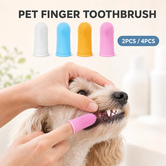 2Pcs/4Pcs Soft Silicone Dog Toothbrush 360° - ProPawPet.com