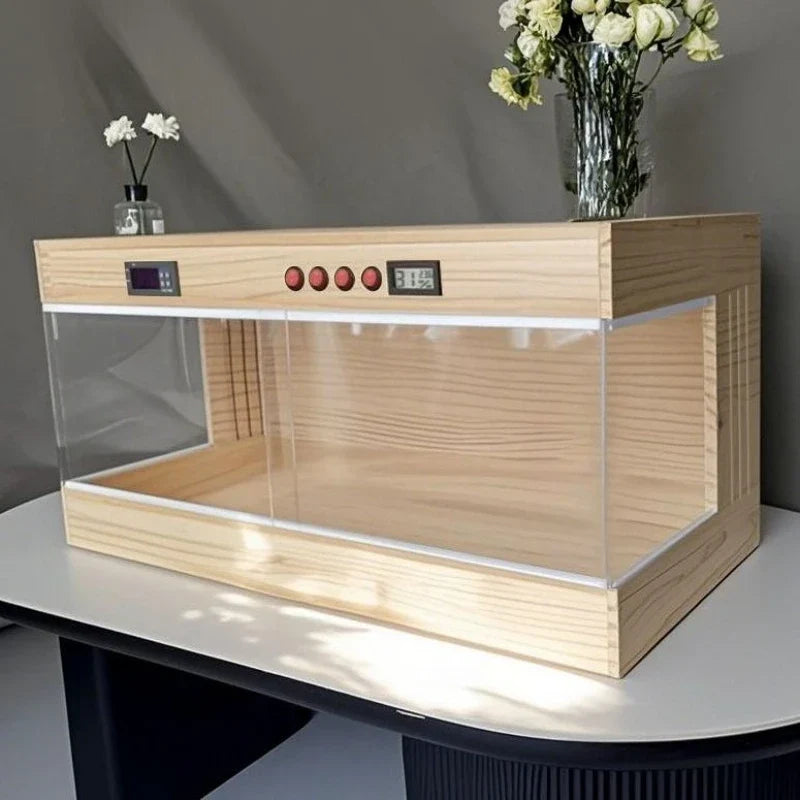 Reptile Feeding Box Solid Wood Temperature - ProPawPet.com