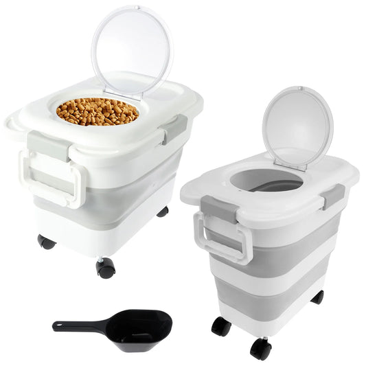 15/45KG Collapsible Pet Food Storage Barrel - ProPawPet.com