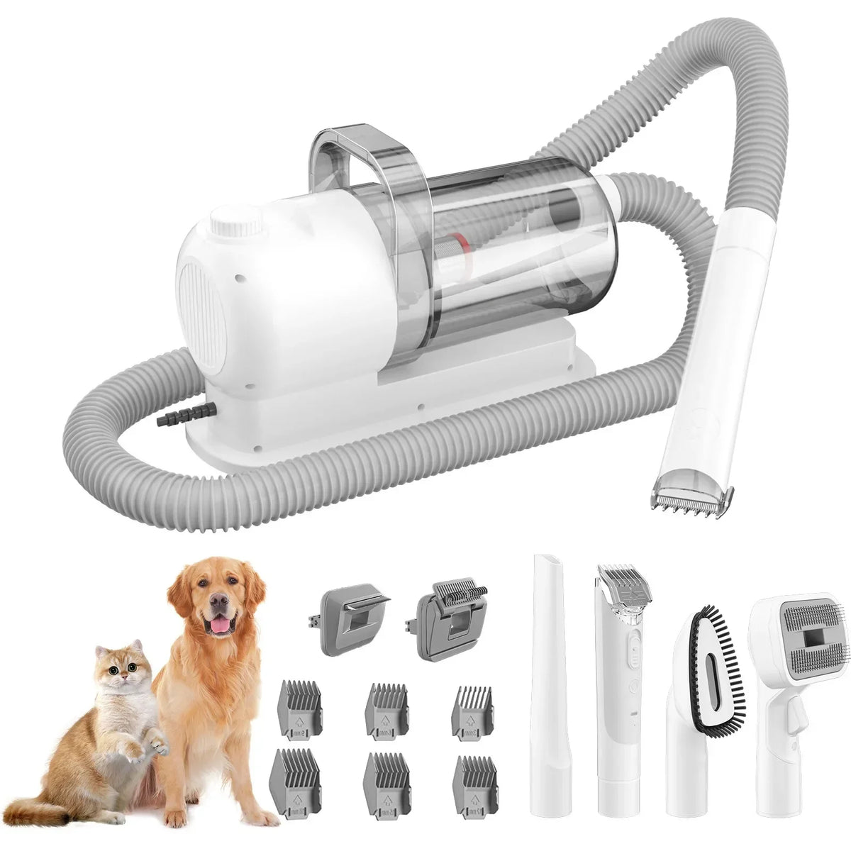 6 in 1 Pets Grooming Kits & Dog Hair Vacuum Powerful Suction – Dog Supplies