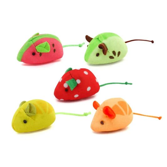 5PCS Interactive Cat Toy Mouse Fruit-Shaped - ProPawPet.com