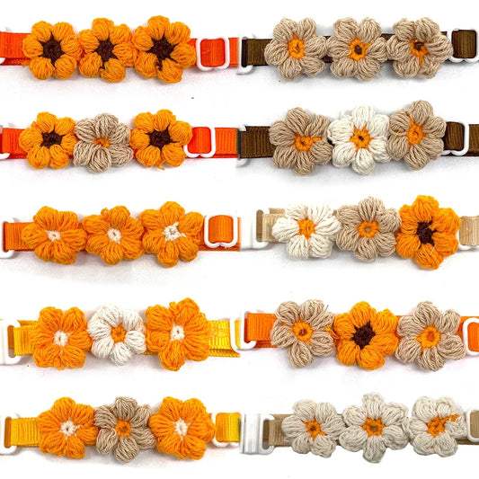 50/100pcs Fall Dog Ties Flowers Style - ProPawPet.com