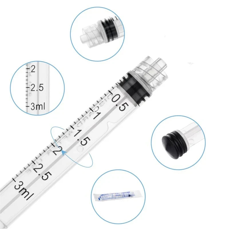 20 50 100Pcs 3ml Luer Lock Syringes - ProPawPet.com