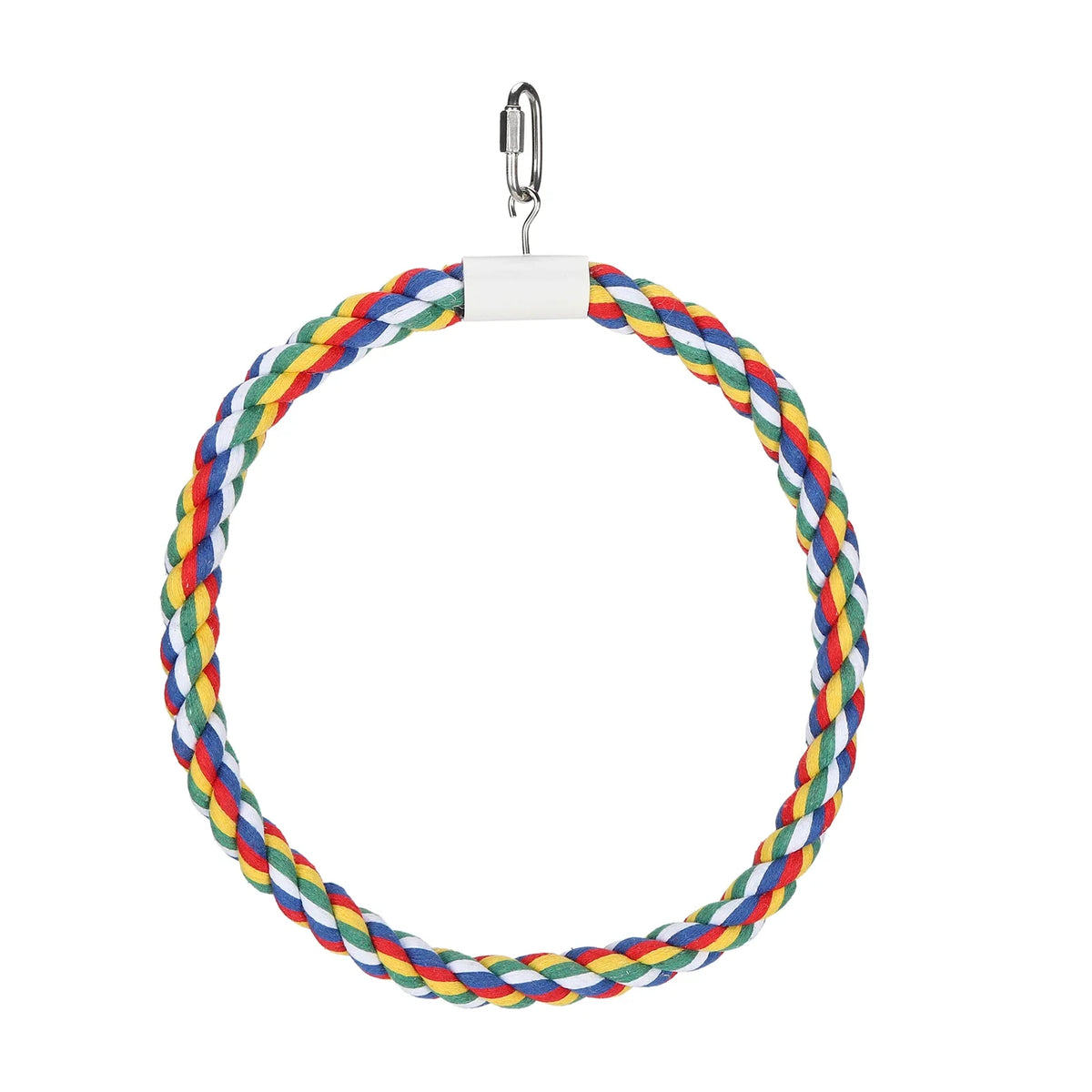 Parrot Climbing Ring 21cm Diameter Colorful Cotton Rope for Birds