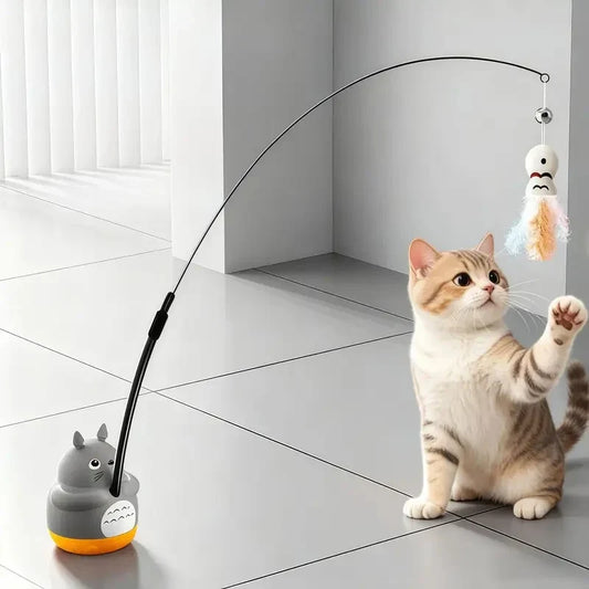 Rotating Steel Wire Cat Teaser Wand with - ProPawPet.com