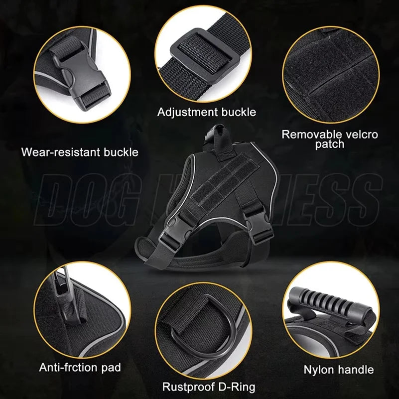 Tactical Dog Harness for Large Dogs No Pull - ProPawPet.com
