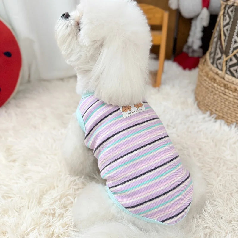Thin Cooling Dog Dress Striped Dog Clothes - ProPawPet.com