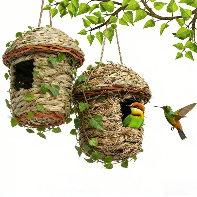 Outdoor Ecological Handmade Straw Parrot - ProPawPet.com