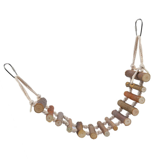 Bird Wood Ladder Parrot Natural Rope Wood - ProPawPet.com