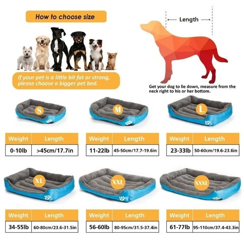 (S-3XL) Large Pet Cat Dog Bed 8Colors Warm - ProPawPet.com