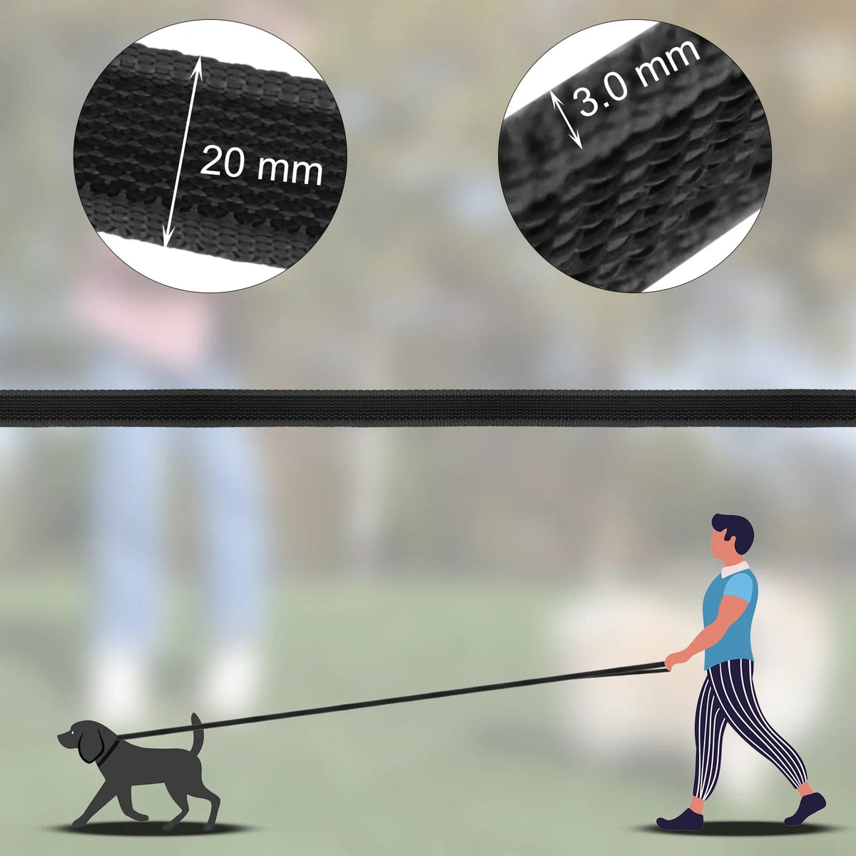 1.5M 5M 10M 15M Medium Small Long Dog Leash - ProPawPet.com