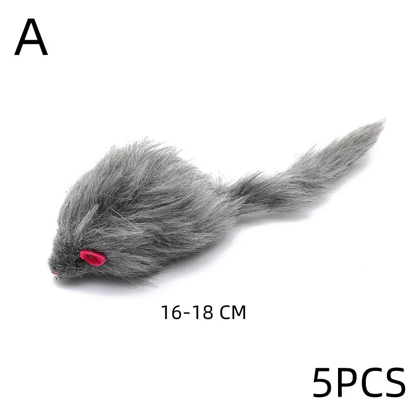 Interactive Plush Simulation Mouse Cat Toys – 4 Colors
