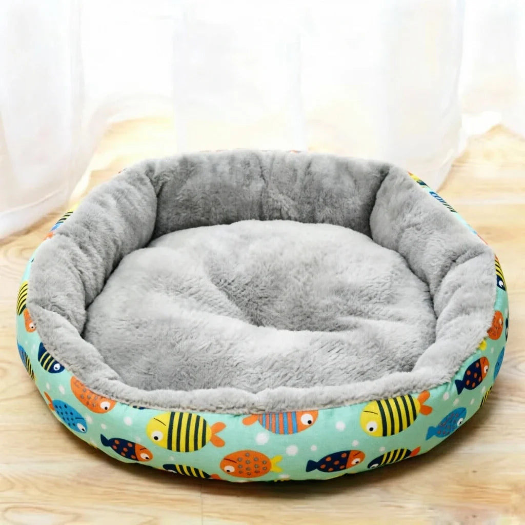 Round Corduroy Cat Bed, Soft and Warm Pet Bed - ProPawPet.com