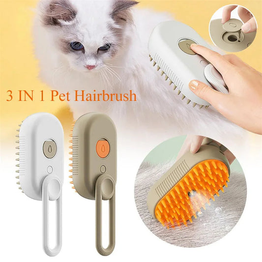 3 in 1 Pet Electric Steam Brush Cat and Dog - ProPawPet.com