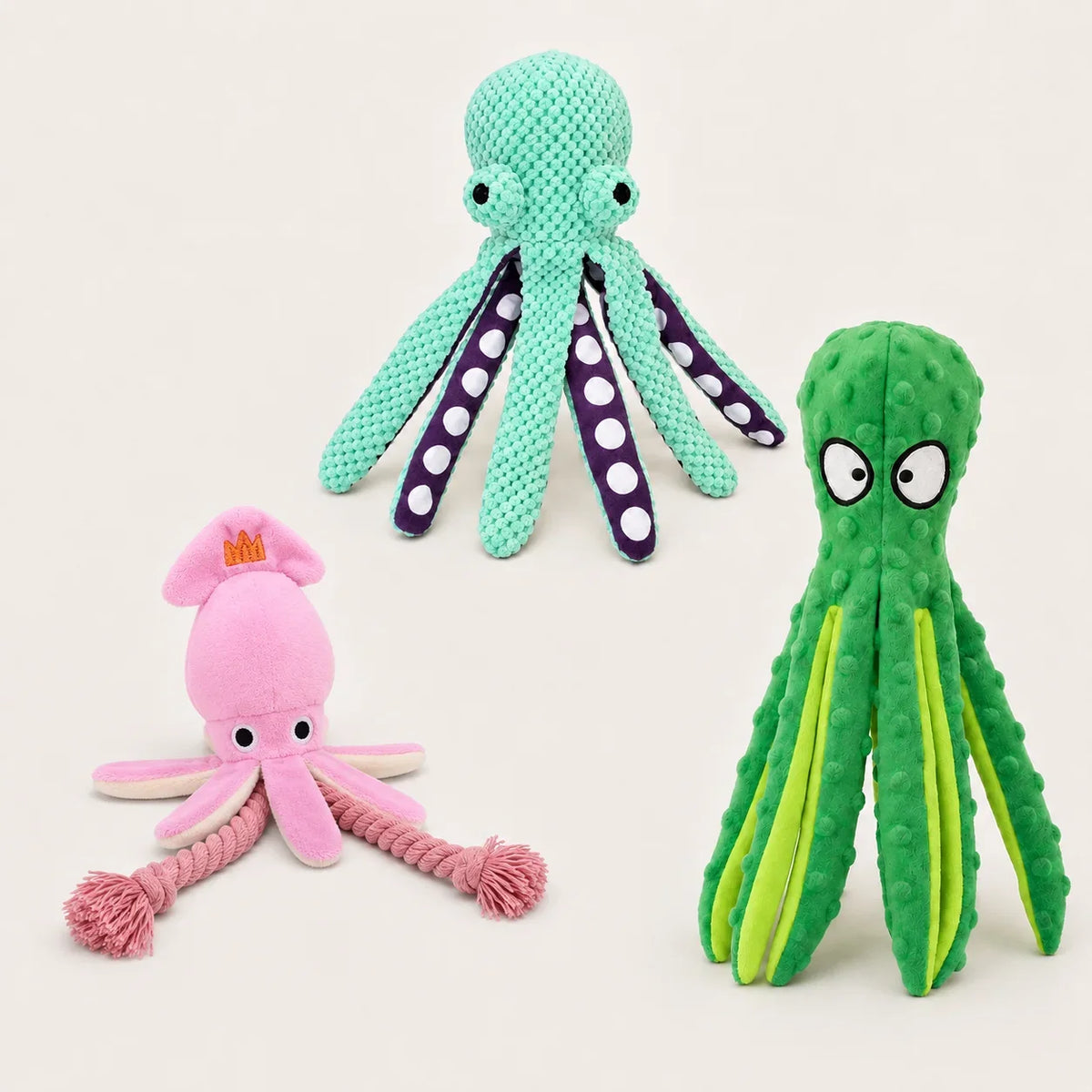 Dog Plush Octopus Plaything Interactive Sound Anti Demolition Home