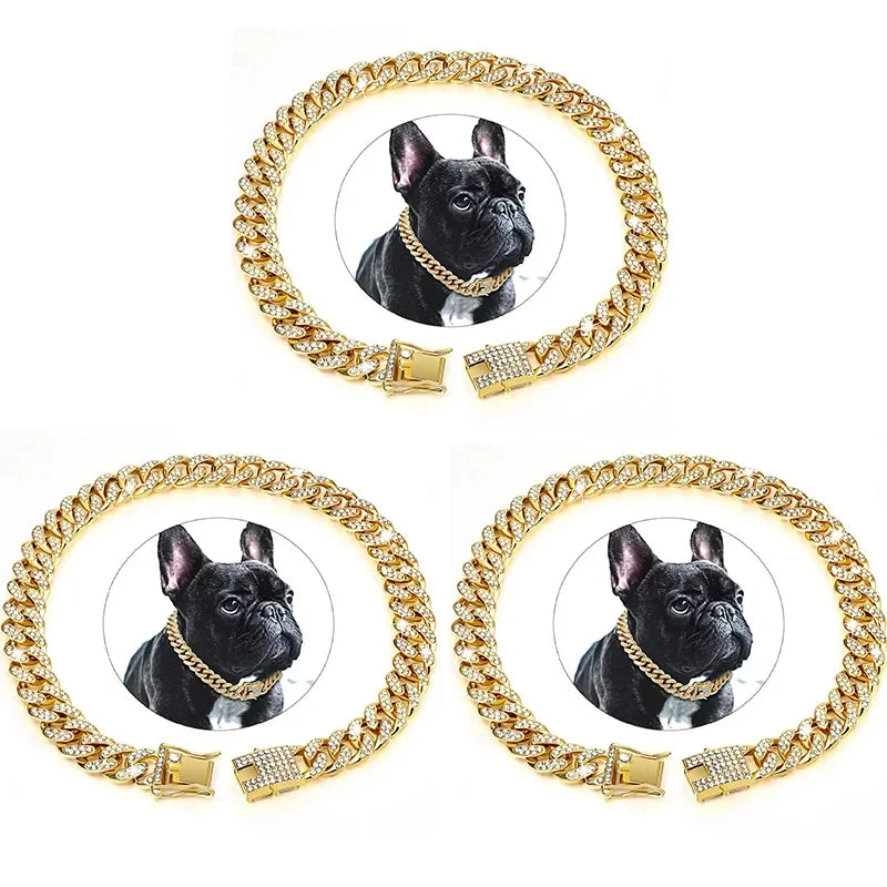 1-3pcs Dog Chain Diamond Dog Collar Walking - ProPawPet.com