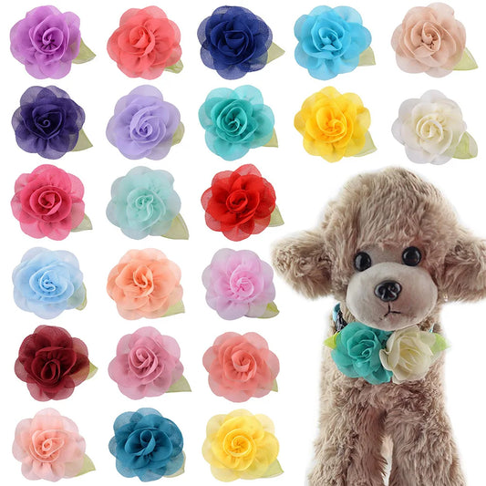 50/100pcs Flower-Collar Dog Accessories Dog - ProPawPet.com