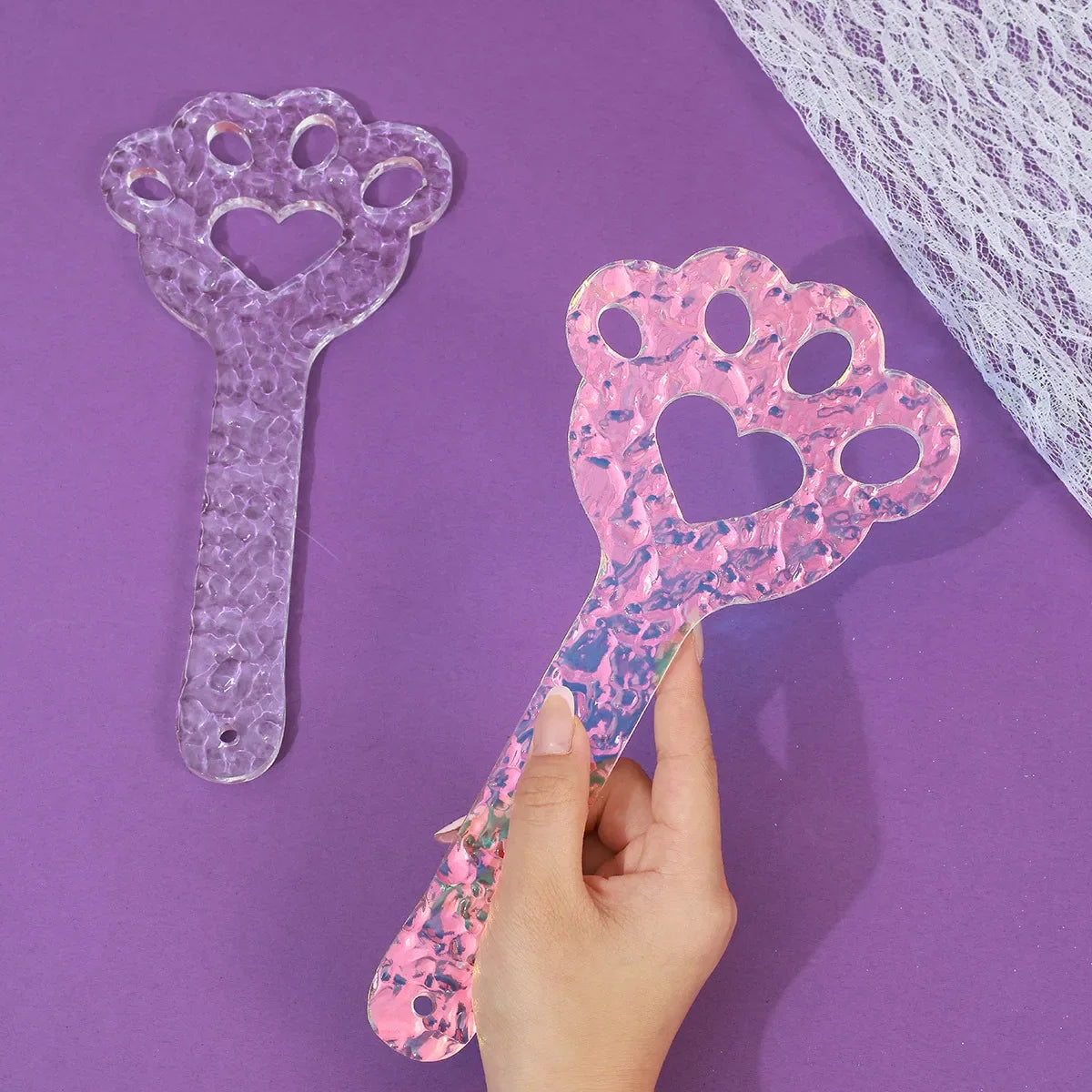 Ice Patterned Acrylic Cat's paw Horse Whip - ProPawPet.com