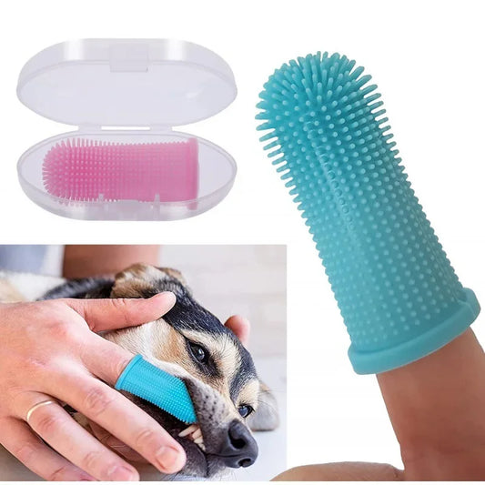 360 Degree Silicone Finger Pet Toothbrush - ProPawPet.com