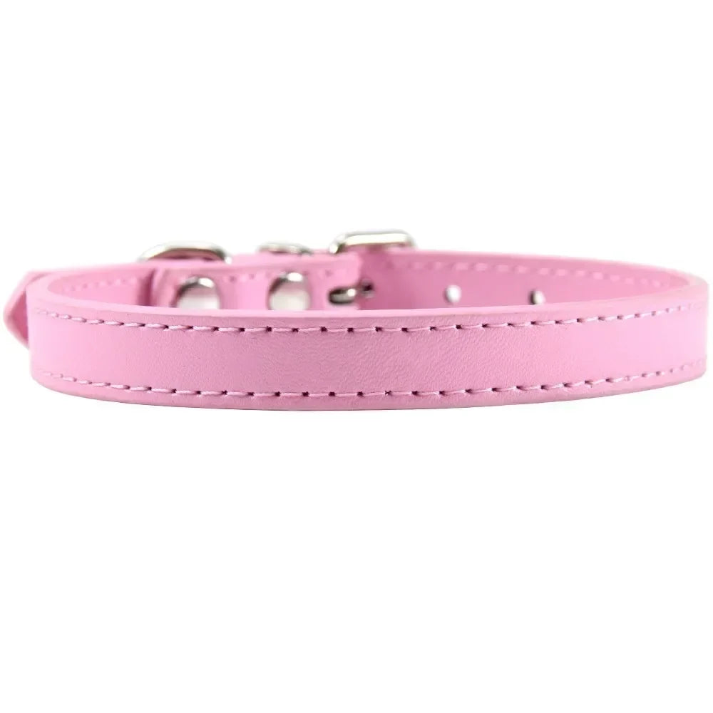 Colorful Leather Puppy Cat Collar Cute - ProPawPet.com