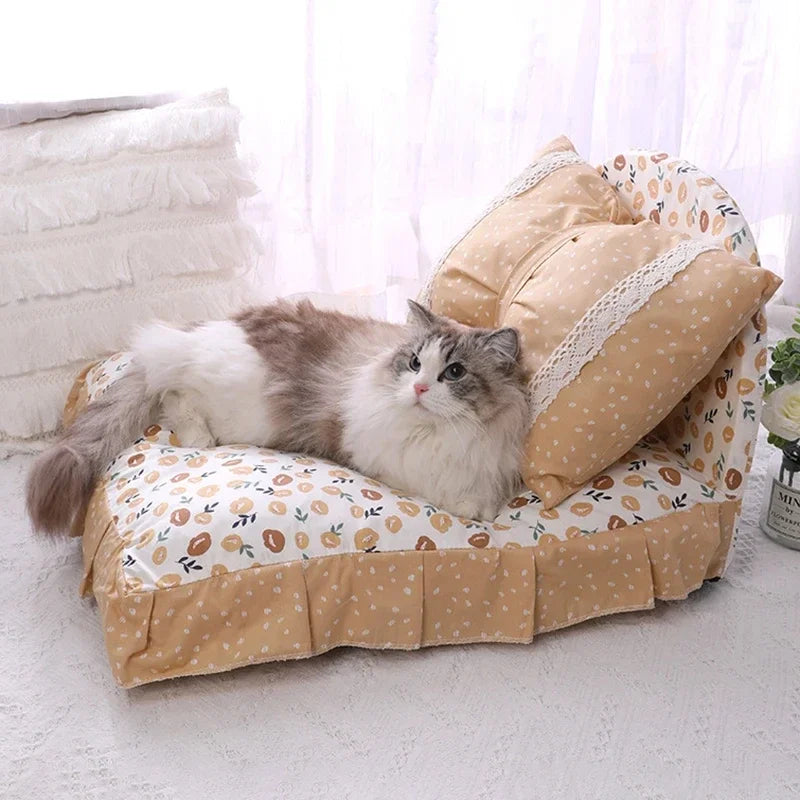 Detachable Pet Sofa Pet Supplies Cute Bow - ProPawPet.com