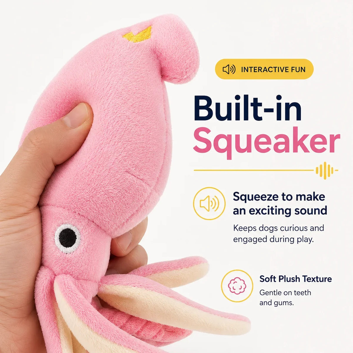 3Pcs Dog Plush Octopus Toy Interactive Sound - ProPawPet.com