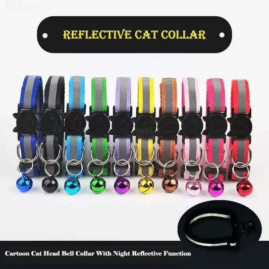 Reflective Cat Collar With Bell Cartoon Cat - ProPawPet.com