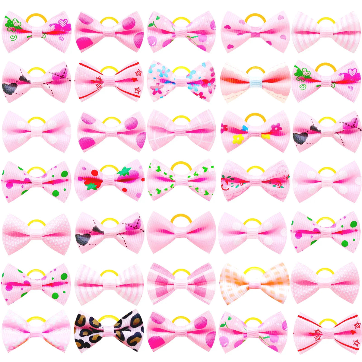 10/20/30pcs Small Dog Decorated Hair Bows - ProPawPet.com