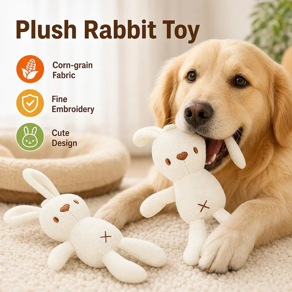 Plush Rabbit Dog Toy Soft Cartoon Bunny - ProPawPet.com