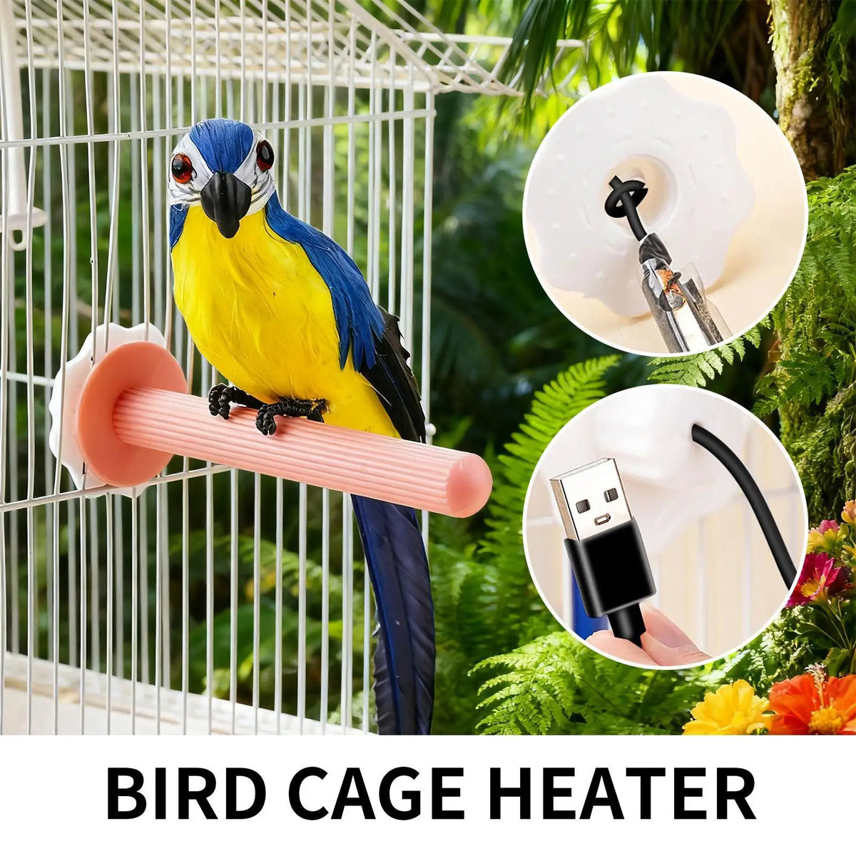 USB Heated Bird Perch Warmer Stand Cockatiel - ProPawPet.com