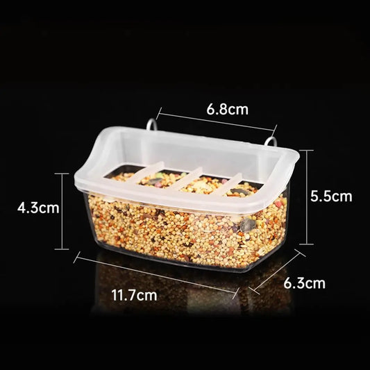 New Plastic Bird Food Box Transparent - ProPawPet.com