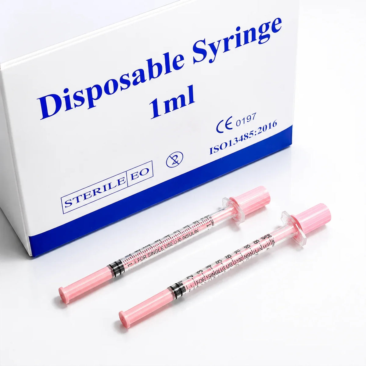 100Pcs Pink 1ml Insulin Syringe, 31G 8mm - ProPawPet.com