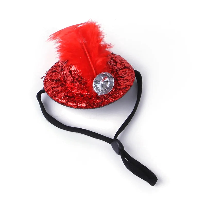 Mini Witch Hat for Small Animals Adjustable Pet Headgear – 7 Colors